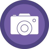 Digital Camera Glyph Multi Circle Icon vector