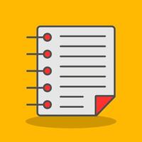 Notes Filled Shadow Icon vector