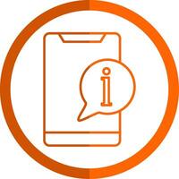 Information Line Orange Circle Icon vector