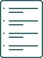 To Do List Line Gradient Round Corner Icon vector