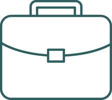 Brief Line Gradient Round Corner Icon vector