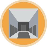 Hallway Flat Multi Circle Icon vector