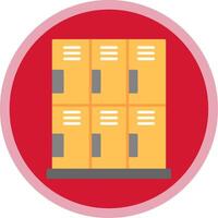 Locker Flat Multi Circle Icon vector