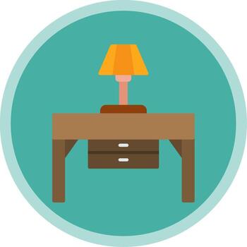Console Table Flat Multi Circle Icon vector