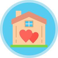 Sweet Home Flat Multi Circle Icon vector