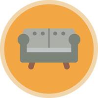 Sofa Flat Multi Circle Icon vector