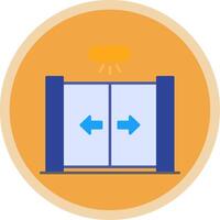 Sliding Door Flat Multi Circle Icon vector