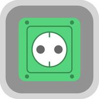 Socket Flat Round Corner Icon vector