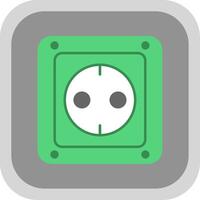 Socket Flat Round Corner Icon vector