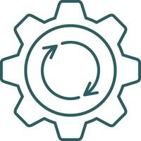 Recovery Line Gradient Round Corner Icon vector