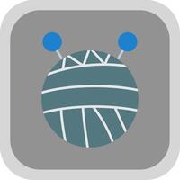 Wool Flat Round Corner Icon vector