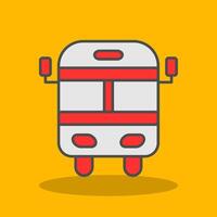 School Bus Filled Shadow Icon vector