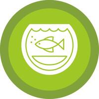 Fishbowl Glyph Multi Circle Icon vector