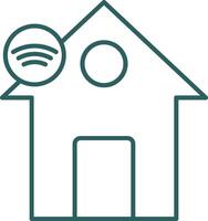 Smart Home Line Gradient Round Corner Icon vector