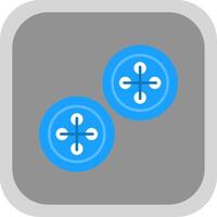 Buttons Flat Round Corner Icon vector
