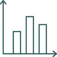 predicción línea degradado redondo esquina icono vector