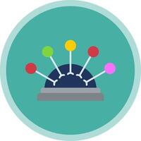 Pin Cushion Flat Multi Circle Icon vector