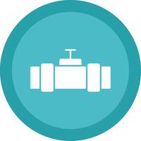 Pipe Glyph Multi Circle Icon vector