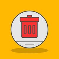 Garbage Filled Shadow Icon vector