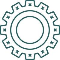 Cogwheel Line Gradient Round Corner Icon vector