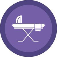 Ironing Board Glyph Multi Circle Icon vector