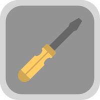 Screwdriver Flat Round Corner Icon vector