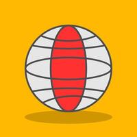 Globe Filled Shadow Icon vector