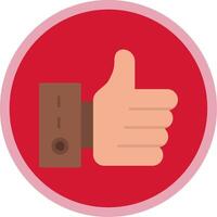 Thumb Up Flat Multi Circle Icon vector