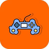 Game Controller Filled Orange background Icon vector