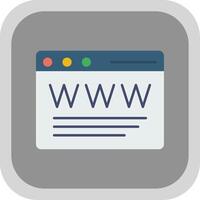 Browser Flat Round Corner Icon vector