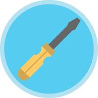 Screwdriver Flat Multi Circle Icon vector