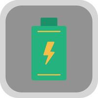 Battery Flat Round Corner Icon vector