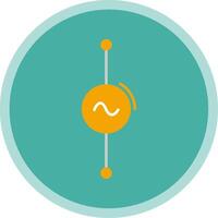 AC Voltage Source Flat Multi Circle Icon vector