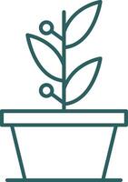 Plants Line Gradient Round Corner Icon vector