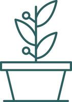 Plants Line Gradient Round Corner Icon vector