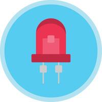 Diode Flat Multi Circle Icon vector