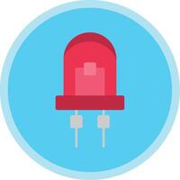 Diode Flat Multi Circle Icon vector