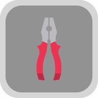 Pliers Flat Round Corner Icon vector