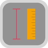Measurement Flat Round Corner Icon vector