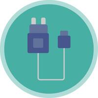 Charger Flat Multi Circle Icon vector