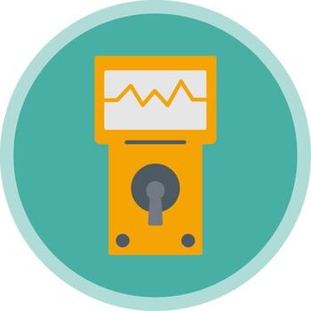Analyzer Flat Multi Circle Icon vector