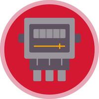 eléctrico metro plano multi circulo icono vector