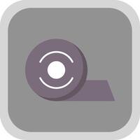 Insulating Tape Flat Round Corner Icon vector