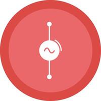 AC Voltage Source Glyph Multi Circle Icon vector