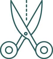Scissors Line Gradient Round Corner Icon vector