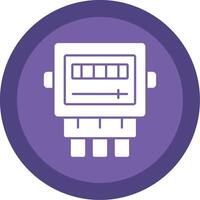 Electric Meter Glyph Multi Circle Icon vector