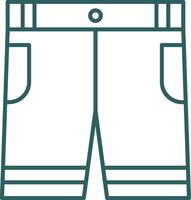 Shorts Line Gradient Round Corner Icon vector