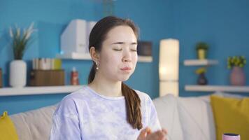 Christian Asian Young Woman Praying To God. video