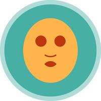 Facial Mask Flat Multi Circle Icon vector