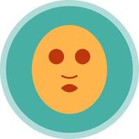 Facial Mask Flat Multi Circle Icon vector